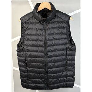 Uniqlo Ultra Light Down Vest Women’s M Puffer Packable Insulated Black Zip Bag